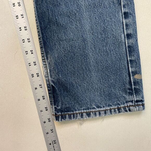 Levi’s 505 Denim Jeans Men Size 32 x 30 Blue Distressed Paint Tag Size 34 x 34 - Picture 13 of 13